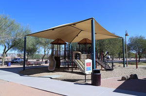 Hip Shade Structure Over Park