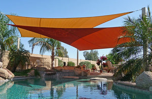 Custom Residential Shade Sails Over Swimming Pool
