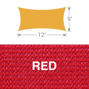RS-912 Rectangle Shade Sail - Red