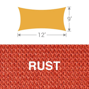 RS-912 Rectangle Shade Sail - Rust