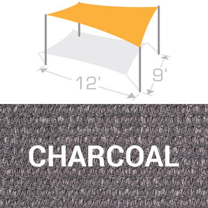 RS-912 Sail Shade Structure Kit - Charcoal