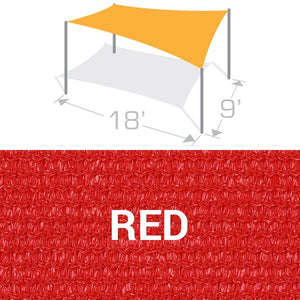 RS-918 Sail Shade Structure Kit - Red