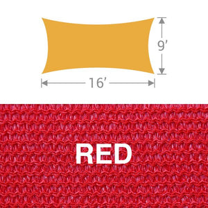 RS-916 Rectangle Shade Sail - Red