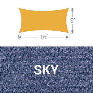 RS-916 Rectangle Shade Sail - Sky