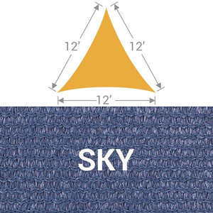 TS-12 Triangle Shade Sail - Sky