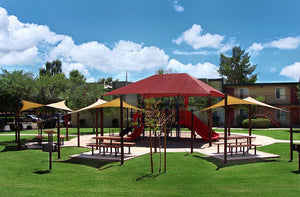 Large Hip Shade Structure and Shade Sails