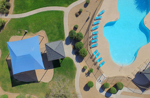 Large Hip Shade Structure and Swimming Pool