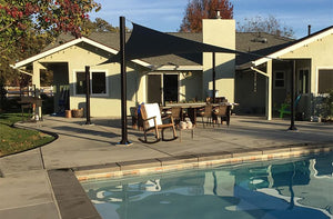 Sail Shade Structure on Pool Deck