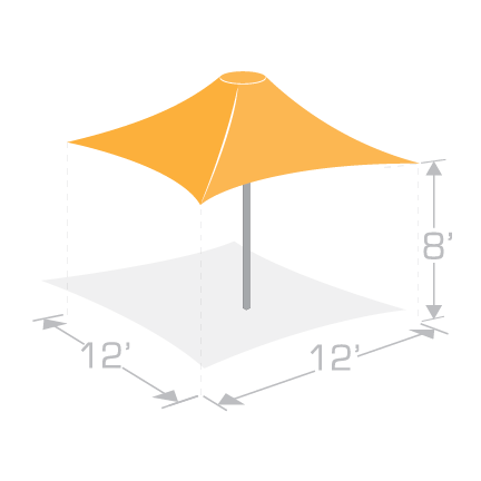 UM-1414 Permanent Shade Umbrella