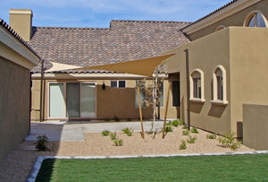 An example of an installed SS-18 shade sail