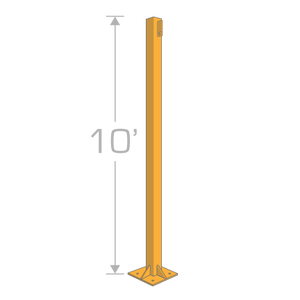 4" x 4" Metal Post - 10ft length - Tenshon