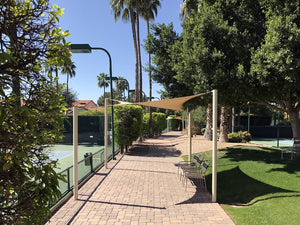 An example of an installed SS-12 shade sail