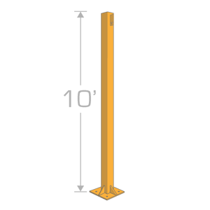 6" x 6" Metal Post - 10ft Length - Tenshon