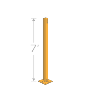 4" x 4" Metal Post - 7ft length - Tenshon