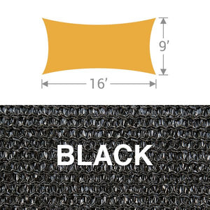 RS-916 Rectangle Shade Sail - Black