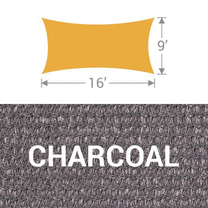 RS-916 Rectangle Shade Sail - Charcoal