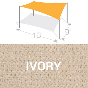 RS-916 Sail Shade Structure Kit - Ivory