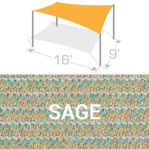 RS-916 Sail Shade Structure Kit - Sage