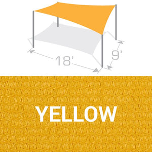 RS-918 Sail Shade Structure Kit - Yellow