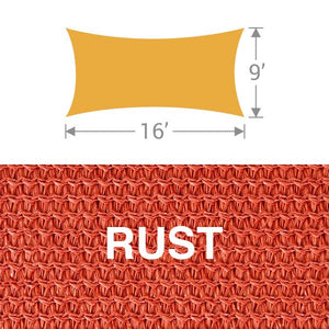 RS-916 Rectangle Shade Sail - Rust