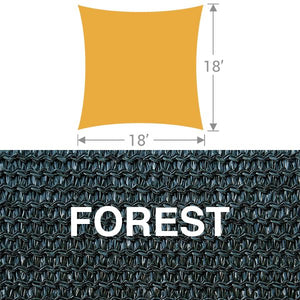 SS-18 Square Shade Sail - Forest