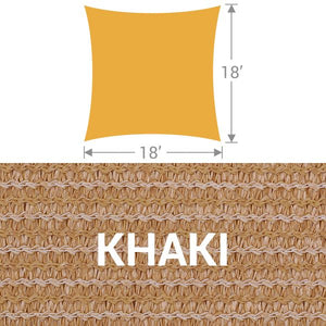SS-18 Square Shade Sail - Khaki