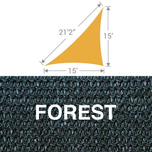TS-1521 Triangle Shade Sail - Forest