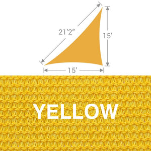 TS-1521 Triangle Shade Sail - Yellow