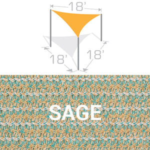 TS-18 Sail Shade Structure Kit - Sage