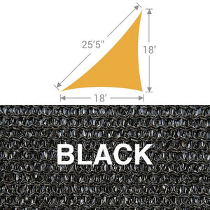 TS-1825 Triangle Shade Sail - Black