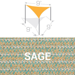 TS-9 Sail Shade Structure Kit - Sage