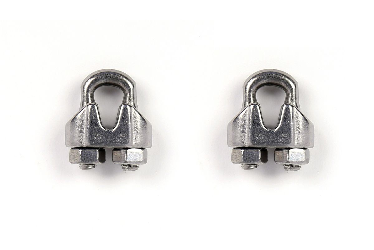 3/16 Stainless Steel Wire Rope Clamps (Qty 2) - Hardware - Tenshon